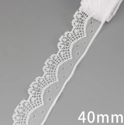 White Lace Organza Ribbon 5 Yards – Gift & Wedding Craft Decor
