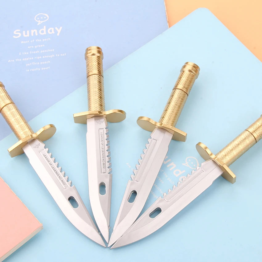 Novelty Knife-Shaped Gel Pen | Fun School & Office Ballpoint