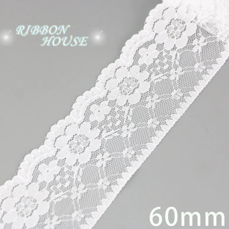 White Lace Organza Ribbon 5 Yards – Gift & Wedding Craft Decor