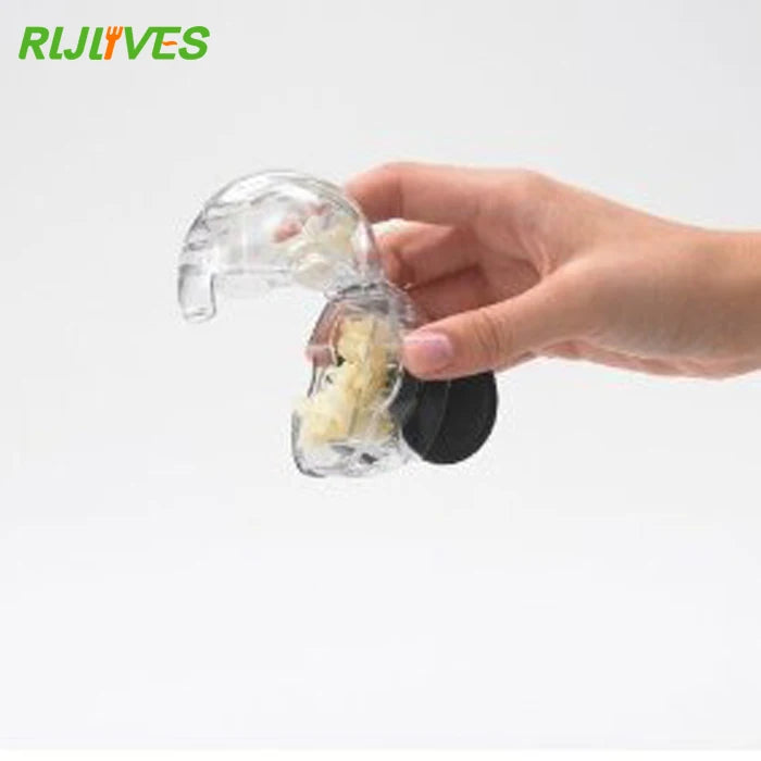 Mini Garlic Chopper Crusher & Grater – Stainless Steel Press Tool
