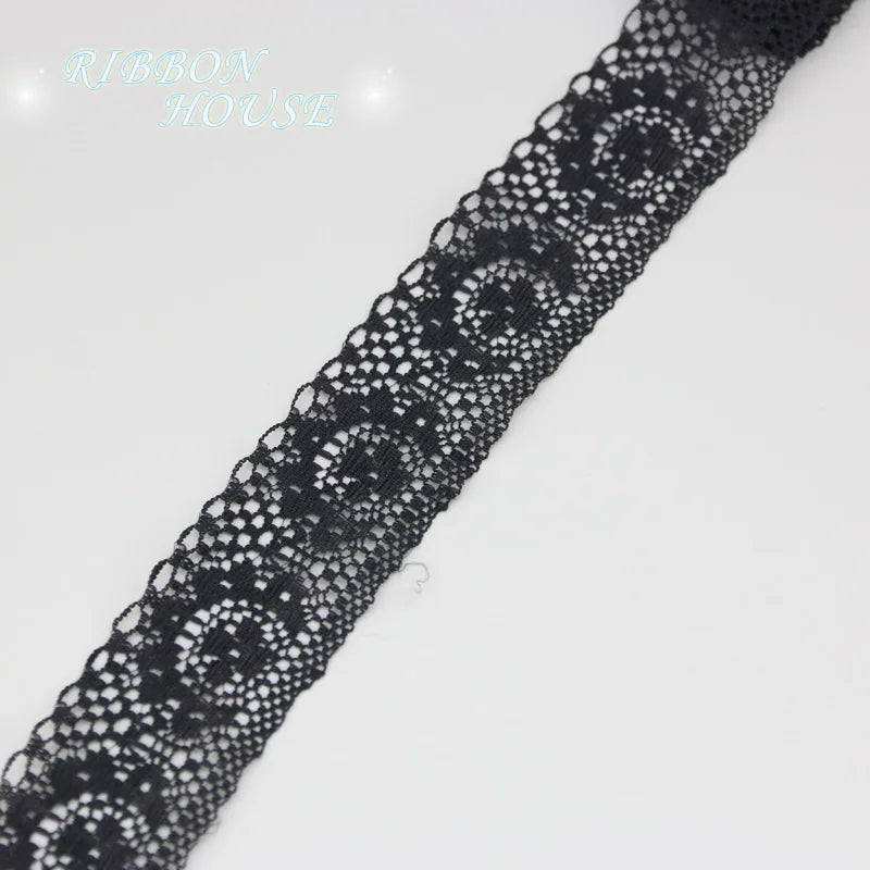 White Lace Ribbon Roll 40mm – 10 Yards Organza Fabric Trim