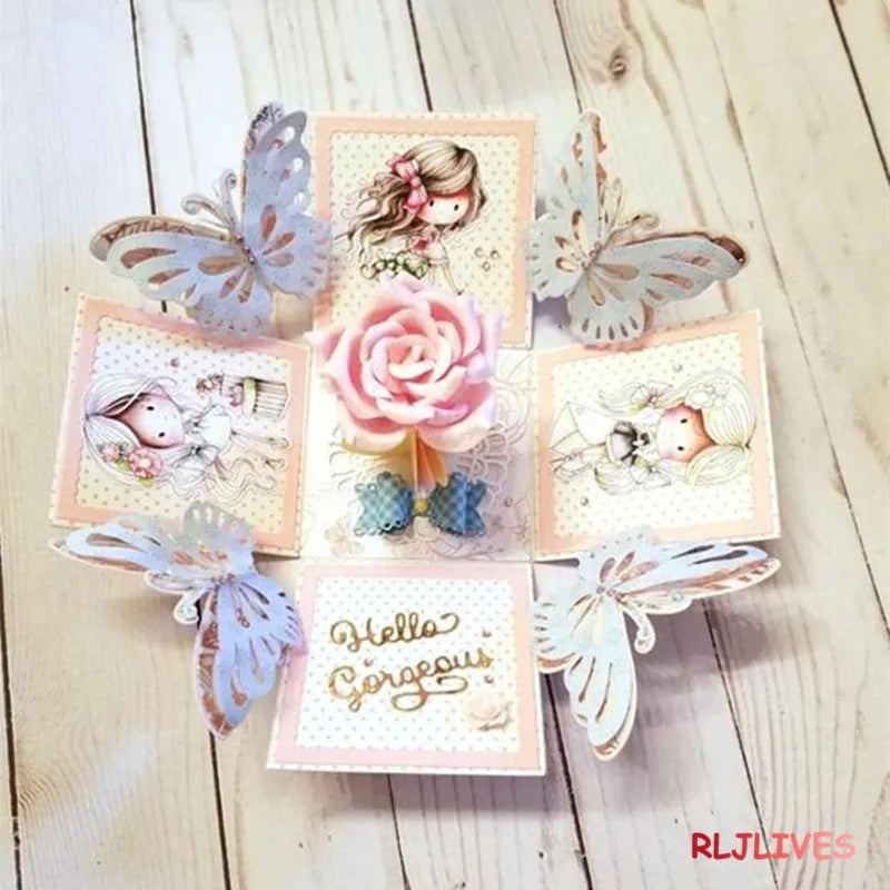 Explosion Box Metal Cutting Dies – DIY Scrapbooking Stencils