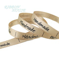25 Yards 10mm White Printed Satin Ribbon – Gift Wrap & Crafts
