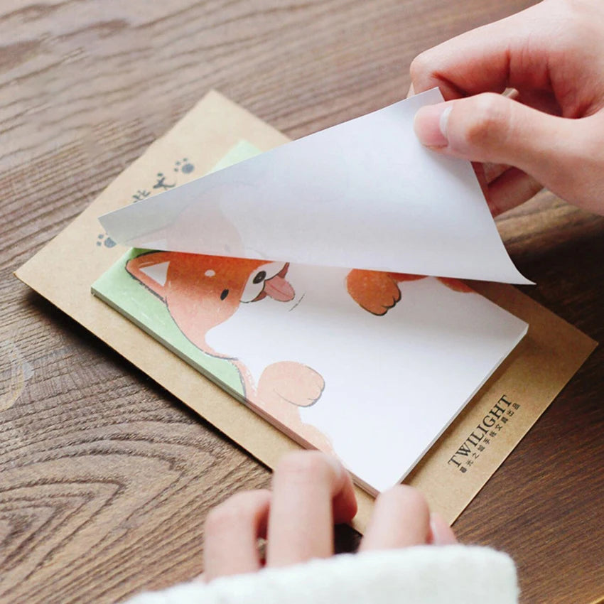 Cute Cat Cartoon Sticky Notes Memo Pad – 30 Sheets