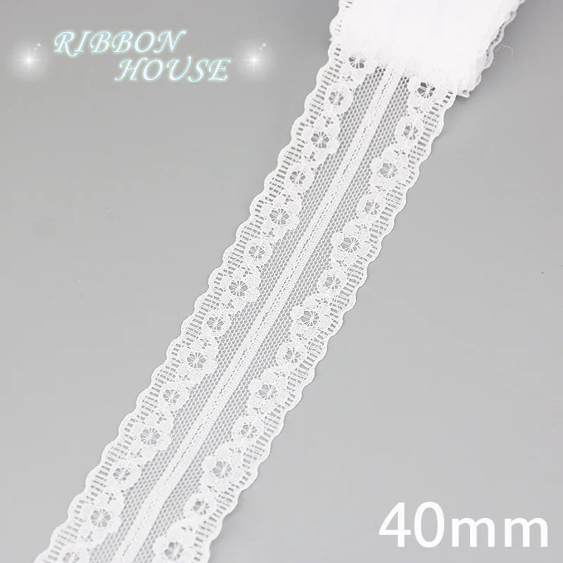 White Lace Organza Ribbon 5 Yards – Gift & Wedding Craft Decor