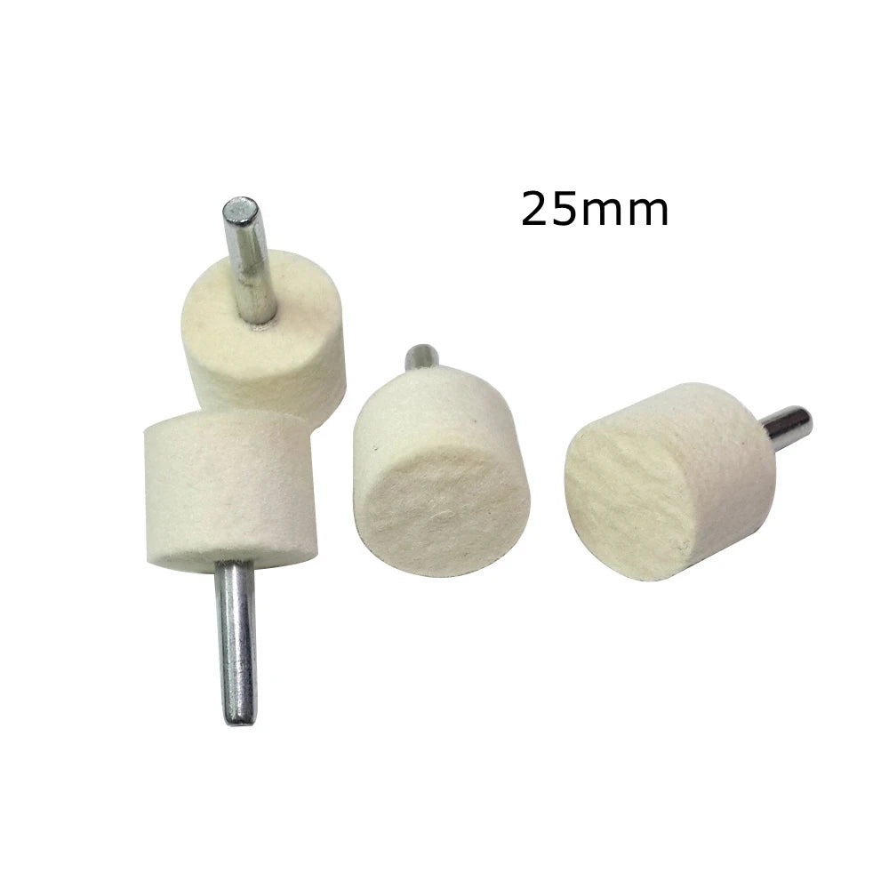 10-Piece Wool Felt Buffing Wheels – 6mm Shaft Die Grinder Set