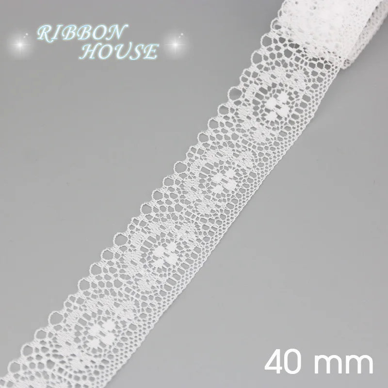 White Lace Organza Ribbon 5 Yards – Gift & Wedding Craft Decor