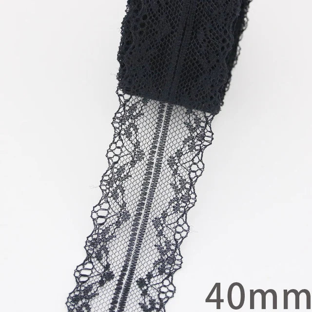Black Lace Fabric Ribbon 10 Yards – Gift Wrap & Craft Trim