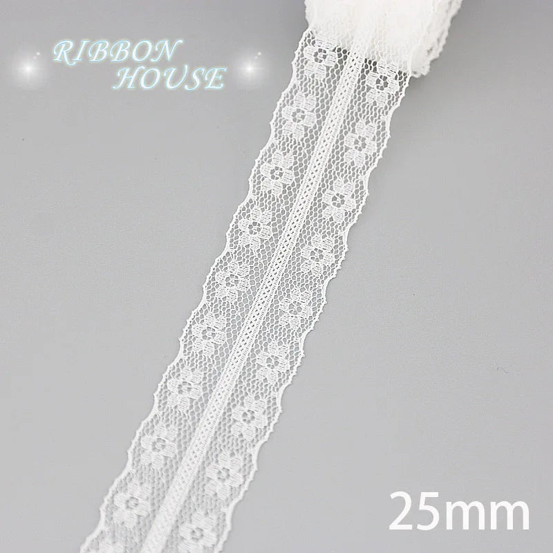 White Lace Organza Ribbon 5 Yards – Gift & Wedding Craft Decor