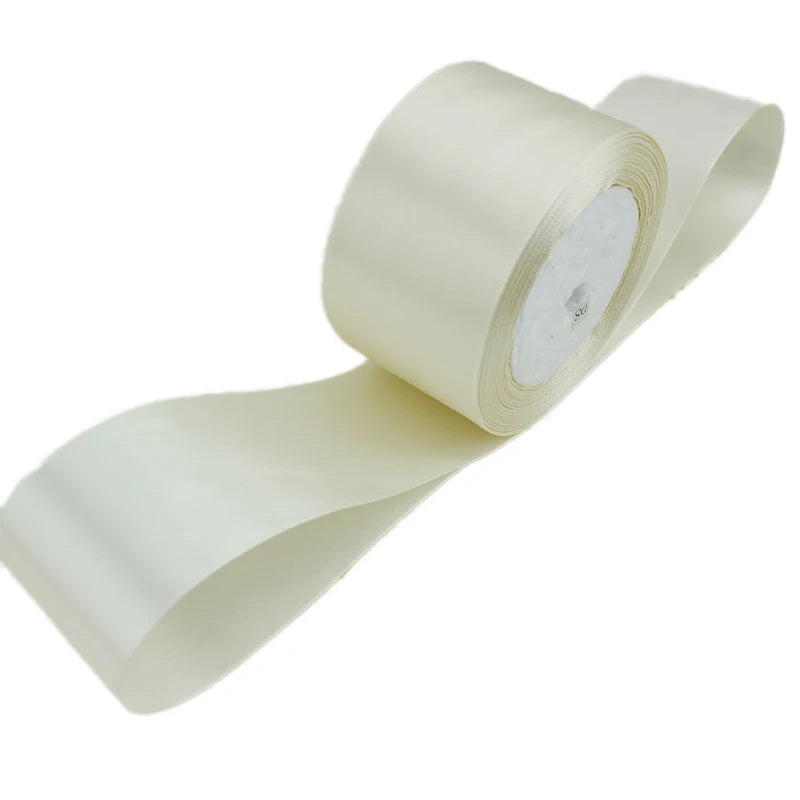 Ivory Satin Ribbon 25 Yards – Gift Wrap, Wedding & Holiday