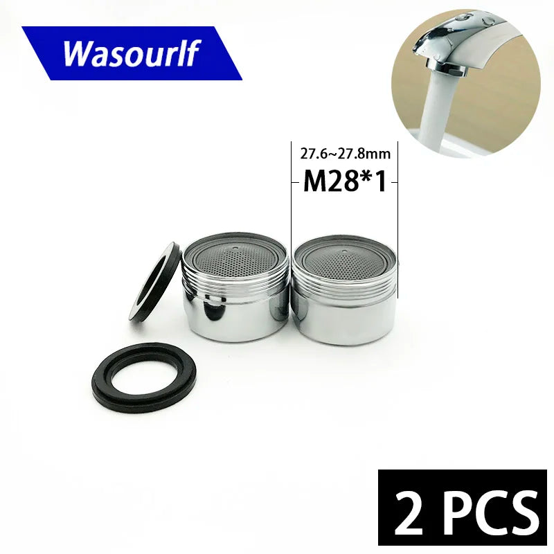WASOURLF 2-Pack M28 Brass Faucet Aerator – Water-Saving Bubbler
