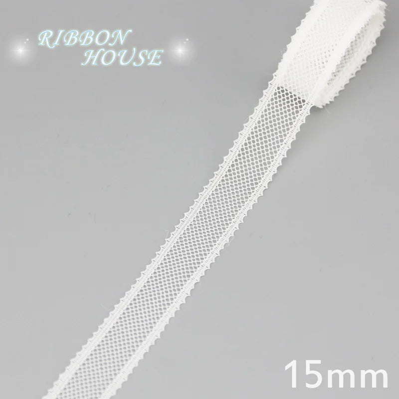 White Lace Fabric Ribbon Roll 5 Yards – 10 Mix Set