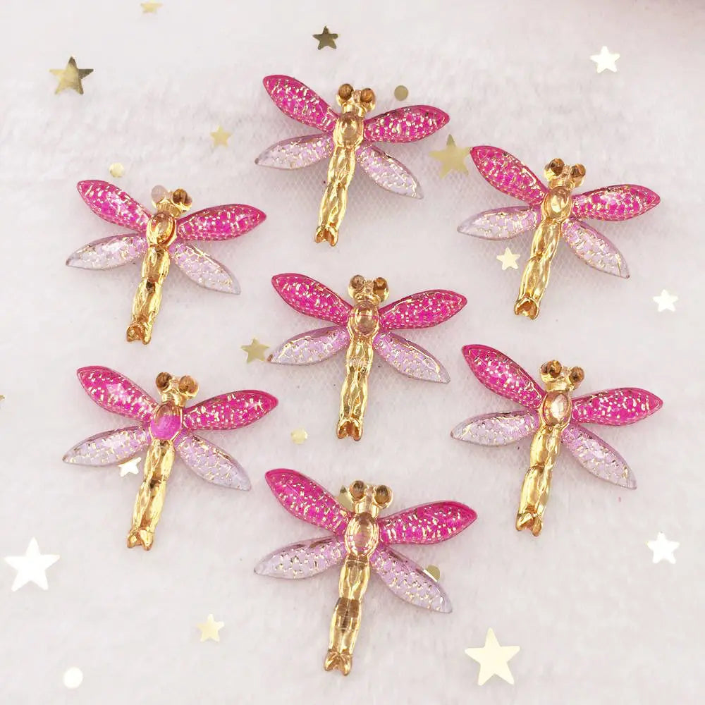 Shiny Dragonfly Rhinestone Cabochon Flatback DIY Craft Applique