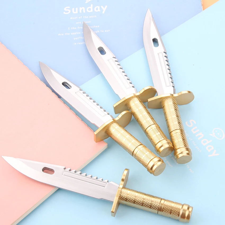 Novelty Knife-Shaped Gel Pen | Fun School & Office Ballpoint
