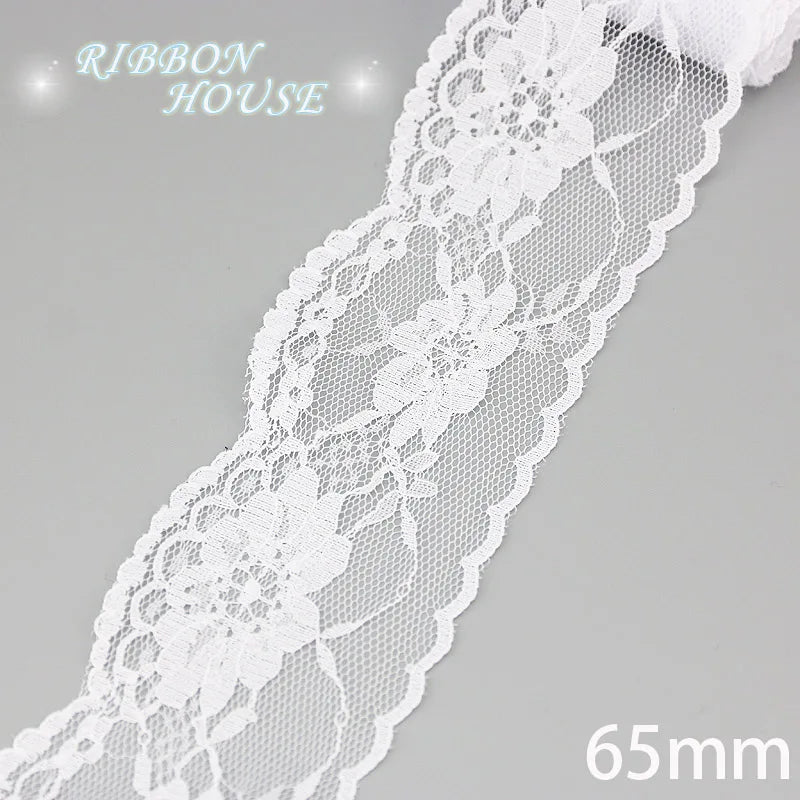White Lace Fabric Ribbon Roll 5 Yards – 10 Mix Set