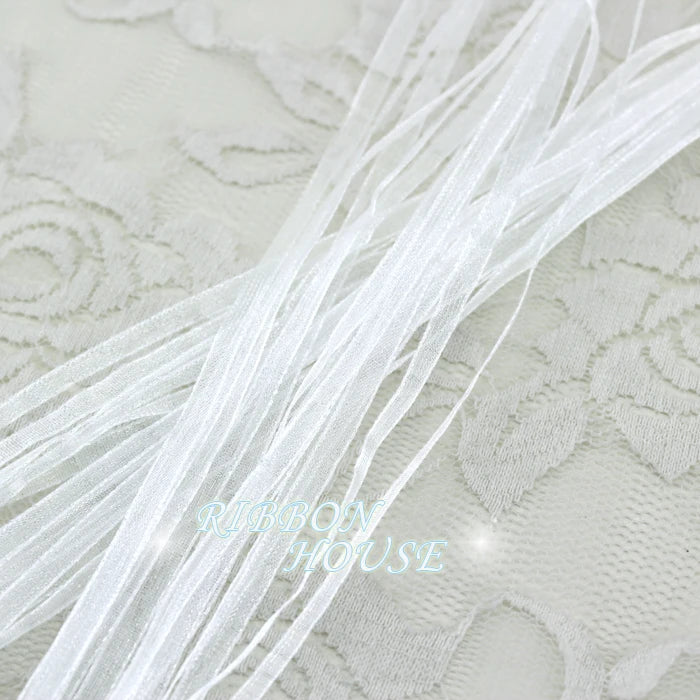 White Organza Ribbon 3mm x 40M – Gift Wrapping & Crafts