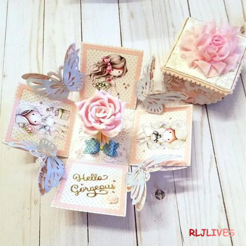 Explosion Box Metal Cutting Dies – DIY Scrapbooking Stencils