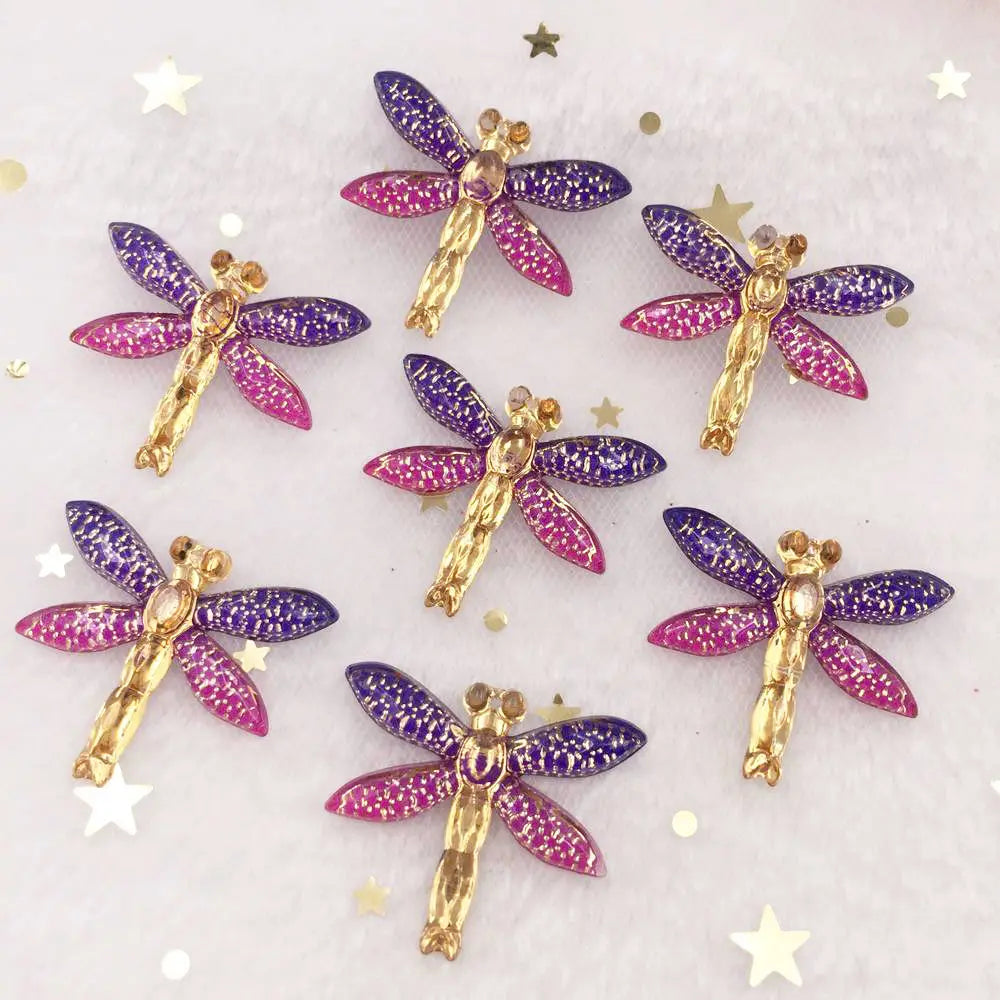 Shiny Dragonfly Rhinestone Cabochon Flatback DIY Craft Applique
