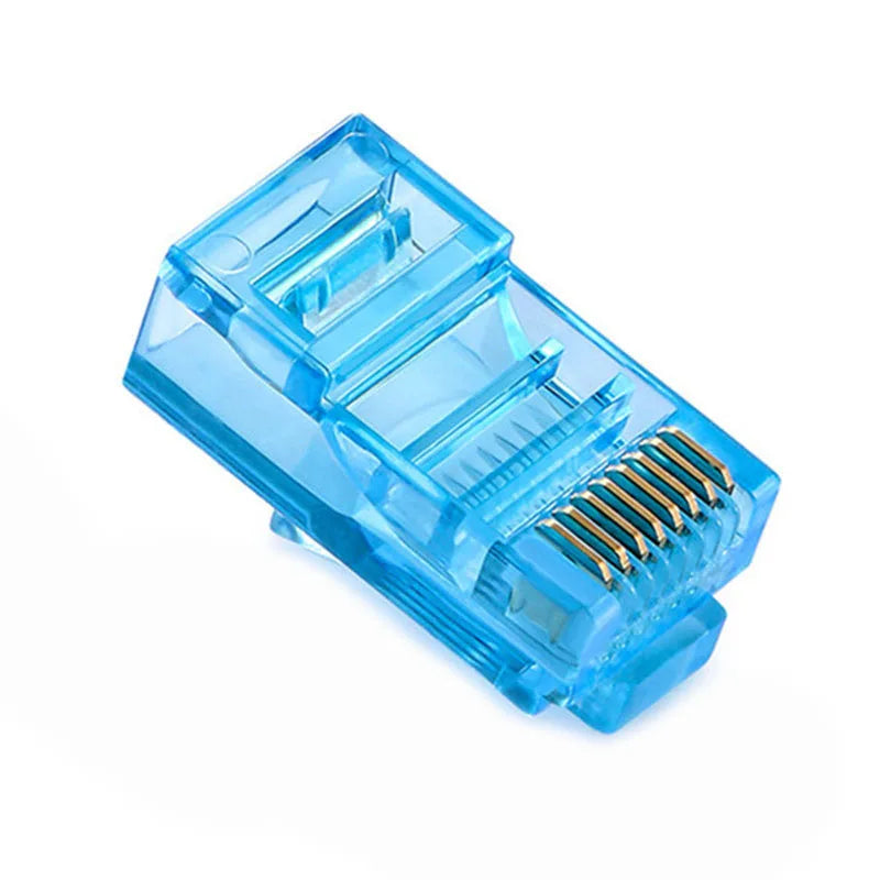 RJ45 Gold-Plated Network Connectors Cat5/Cat5e – 50 or 100 Pack