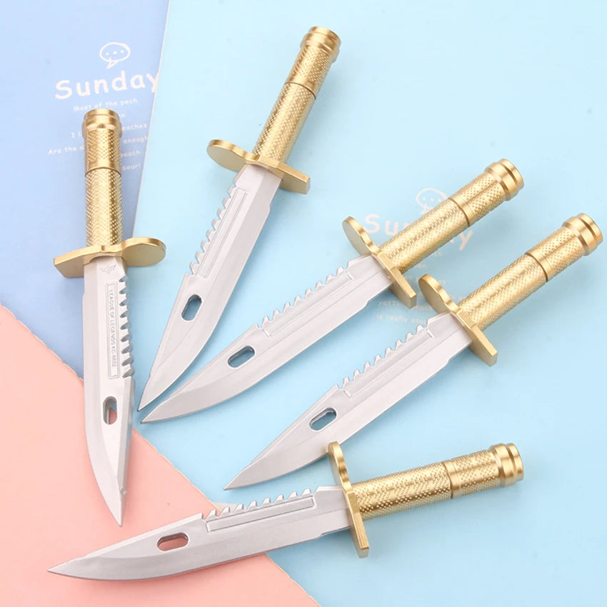 Novelty Knife-Shaped Gel Pen | Fun School & Office Ballpoint