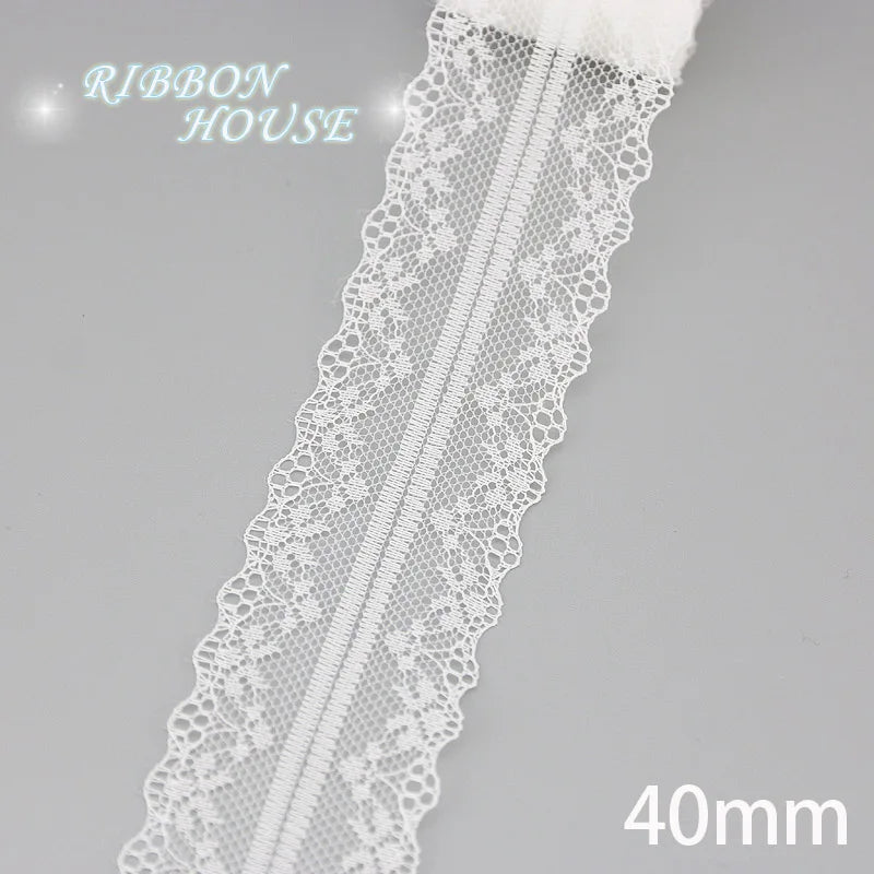 White Lace Organza Ribbon 5 Yards – Gift & Wedding Craft Decor