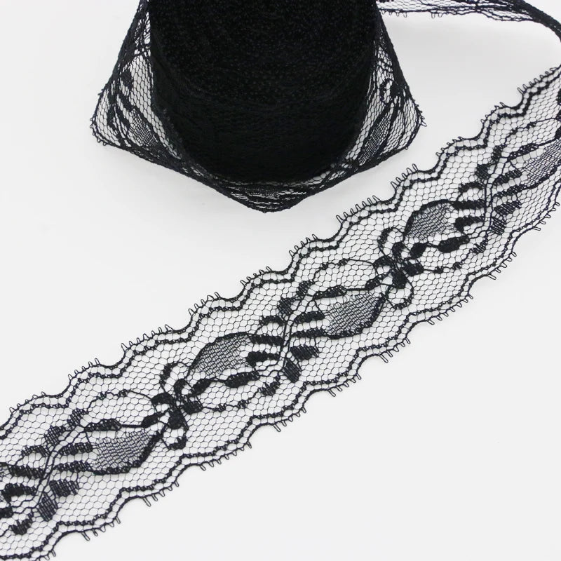 Black Lace Fabric Ribbon 10 Yards – Gift Wrap & Craft Trim