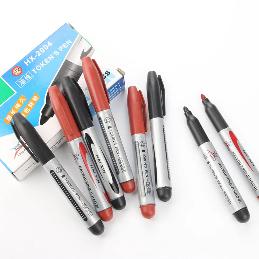 Waterproof Permanent Marker Pen – Large Capacity Black Ink