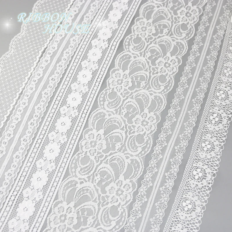 White Lace Organza Ribbon 5 Yards – Gift & Wedding Craft Decor
