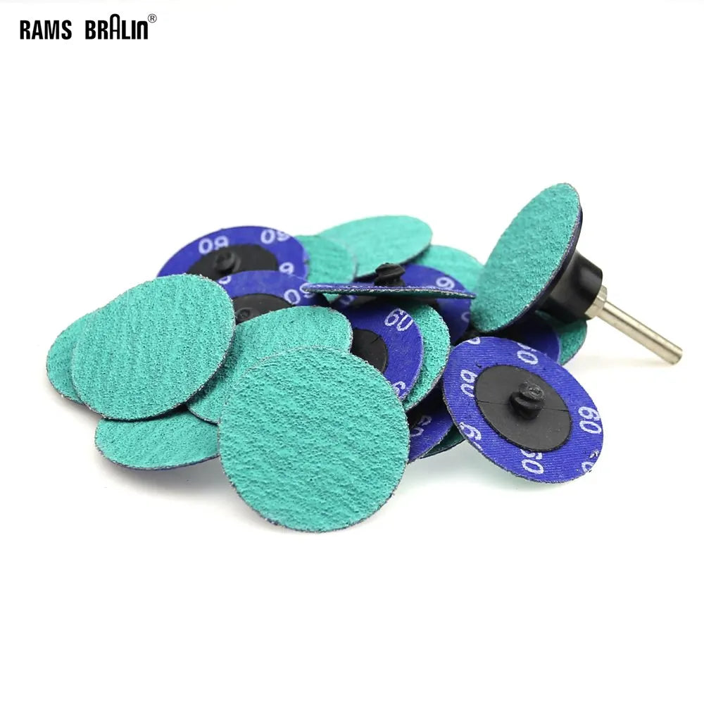 100-Pc Zirconia Sanding Discs 50mm/75mm P40–P120 Hard Metal