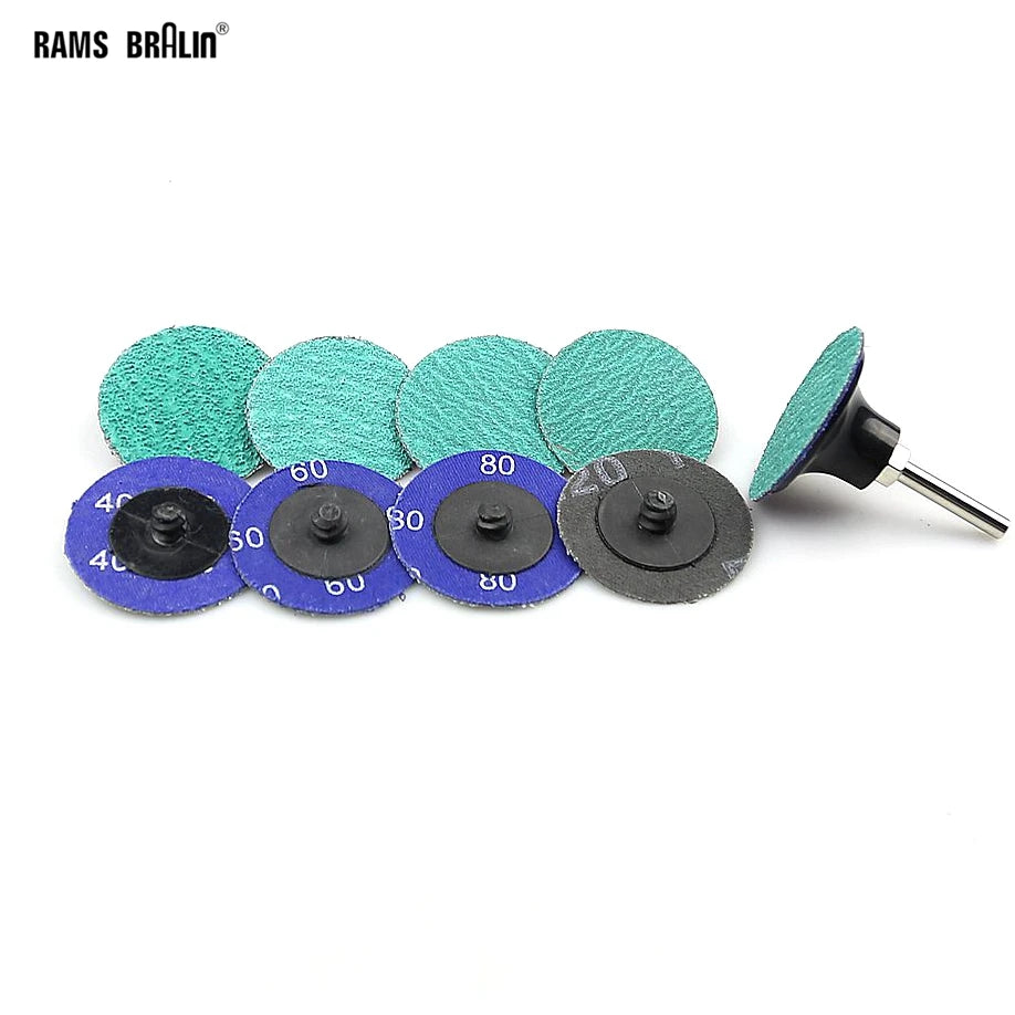 8-Pc Zirconia Sanding Discs 2"/3" – Hard Metal & Alloy Grinding