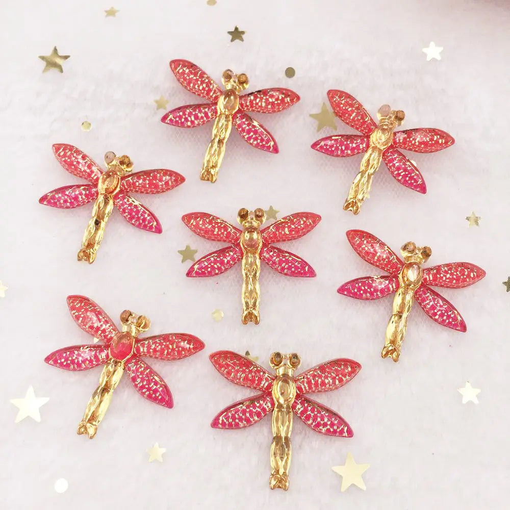 Shiny Dragonfly Rhinestone Cabochon Flatback DIY Craft Applique