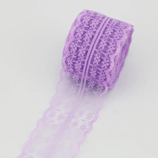 5 Yards White Cotton Lace Trim Ribbon 45mm – Gift & Craft