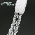 30mm White Black Lace Ribbon Trim – 5 Yards Cotton Roll
