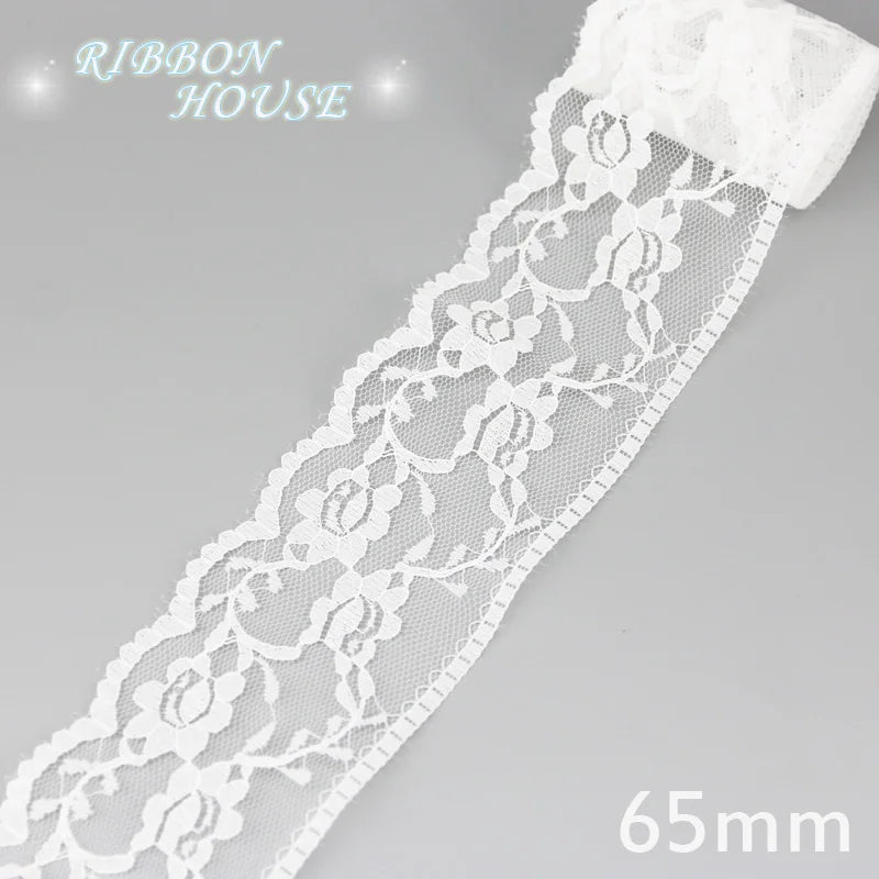 White Lace Organza Ribbon 5 Yards – Gift & Wedding Craft Decor