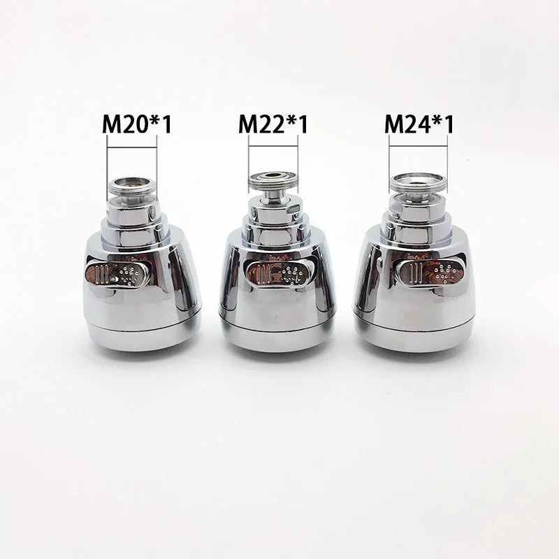 360° Swivel Faucet Aerator Chrome Nozzle M24 M22 M20 Adapter