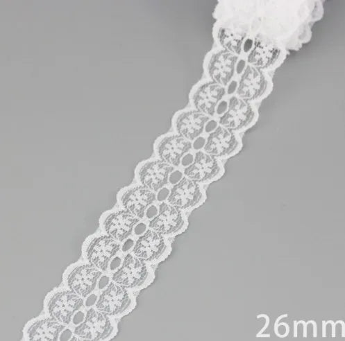 White Lace Organza Ribbon 5 Yards – Gift & Wedding Craft Decor