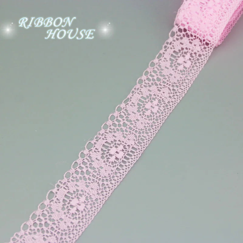White Lace Ribbon Roll 40mm – 10 Yards Organza Fabric Trim