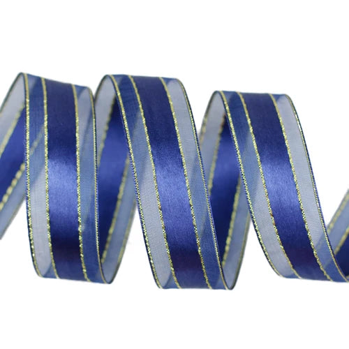 25mm Gold Edge Satin Ribbon – 25 Yards | Wedding & Gift Wrap