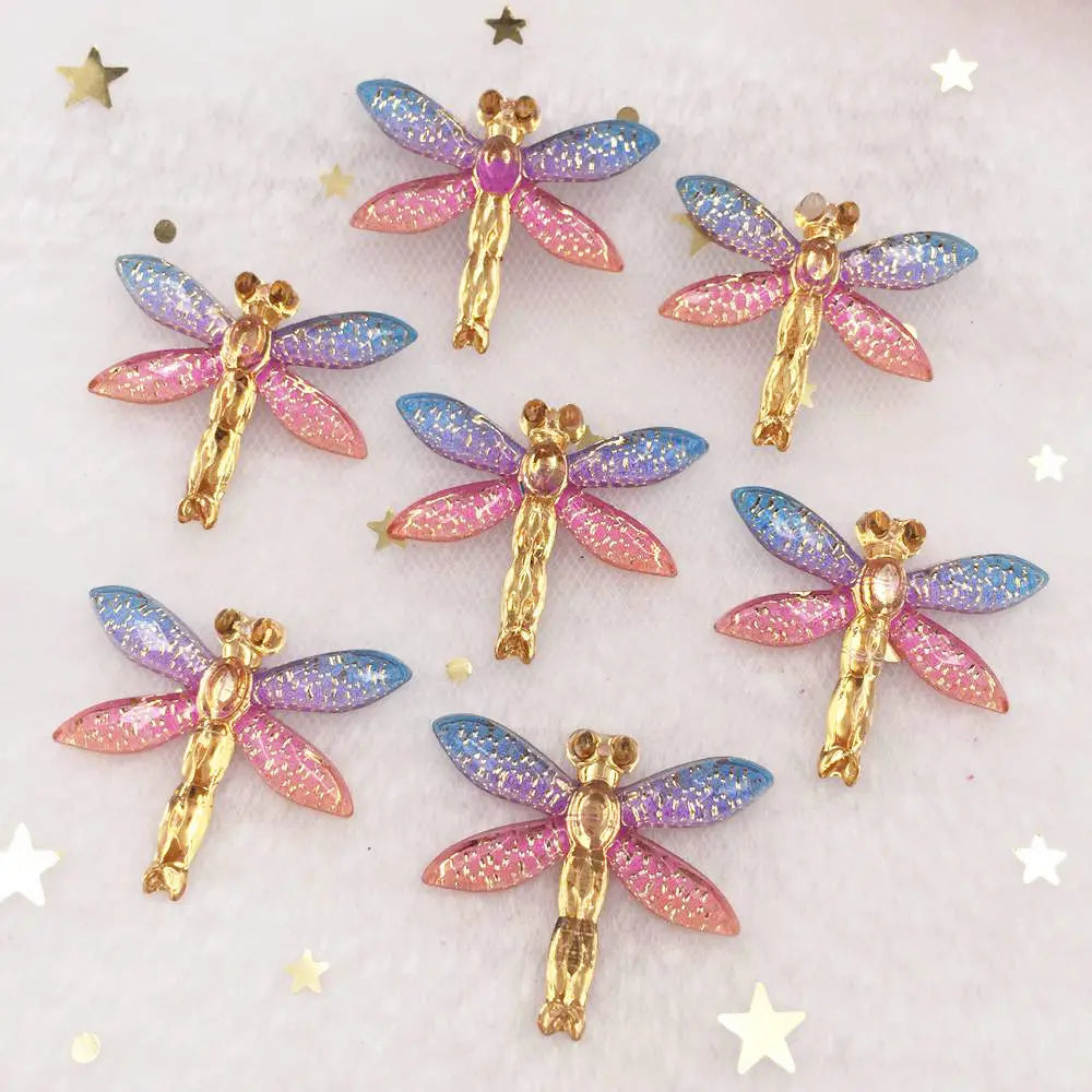 Shiny Dragonfly Rhinestone Cabochon Flatback DIY Craft Applique