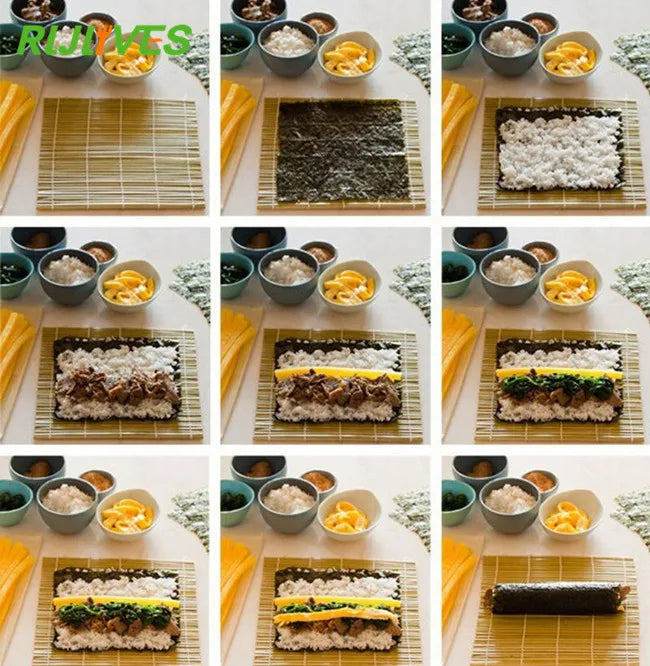 Bamboo Sushi Rolling Mat – DIY Sushi & Onigiri Maker