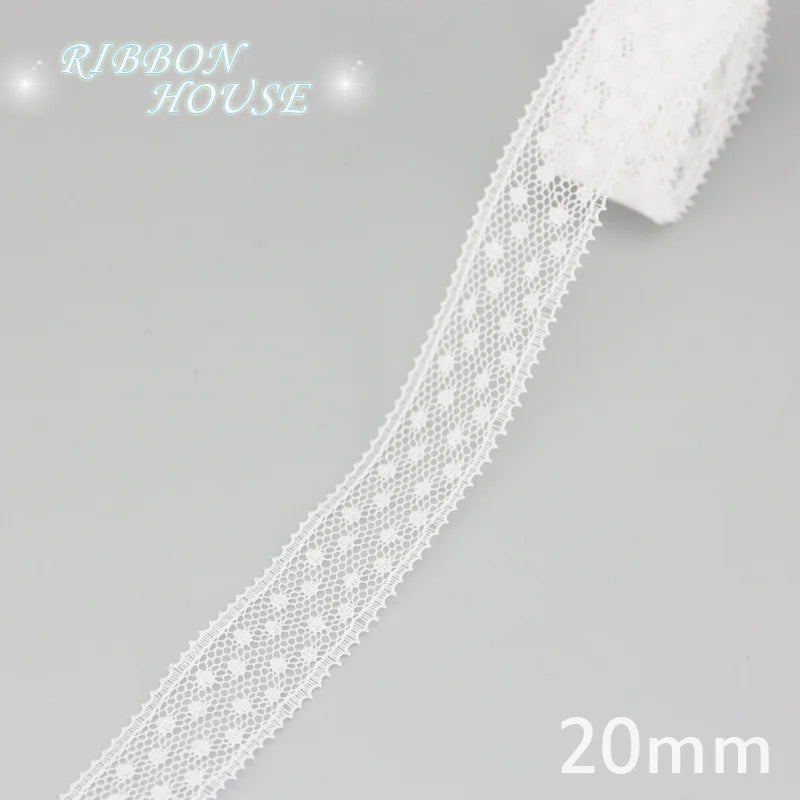 White Lace Organza Ribbon 5 Yards – Gift & Wedding Craft Decor