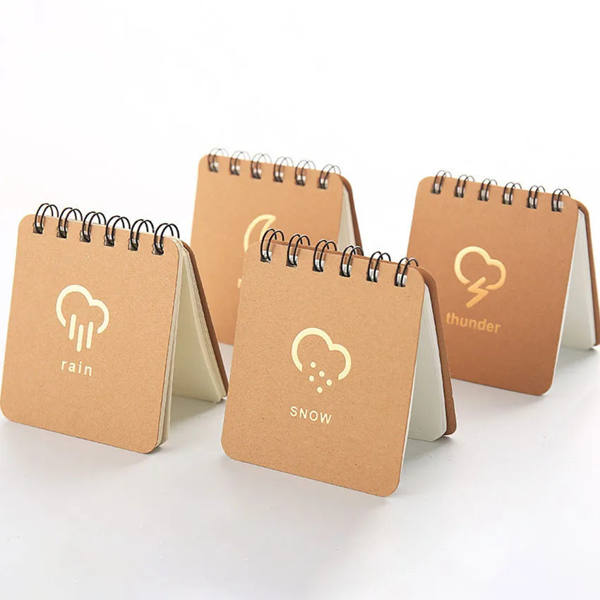 Weather Forecast Mini Coil Notebook – 70-Sheet Pocket Notepad