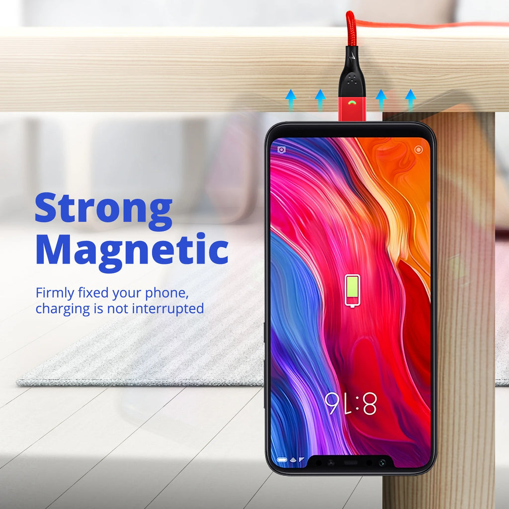 FONKEN Magnetic USB Type-C & Micro USB 3A Charging Cable