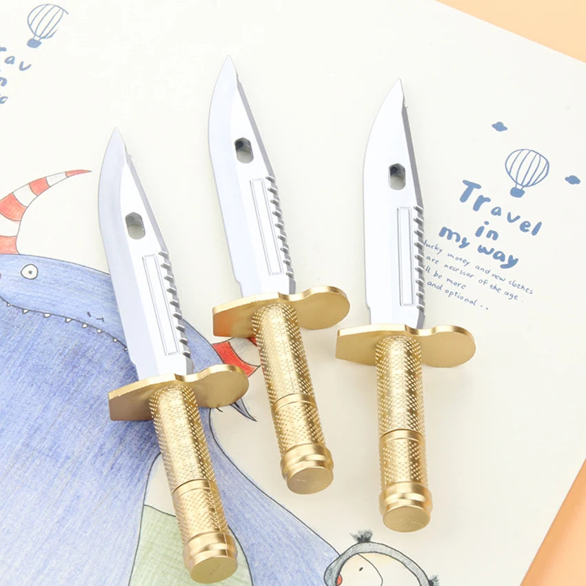 Novelty Knife-Shaped Gel Pen | Fun School & Office Ballpoint