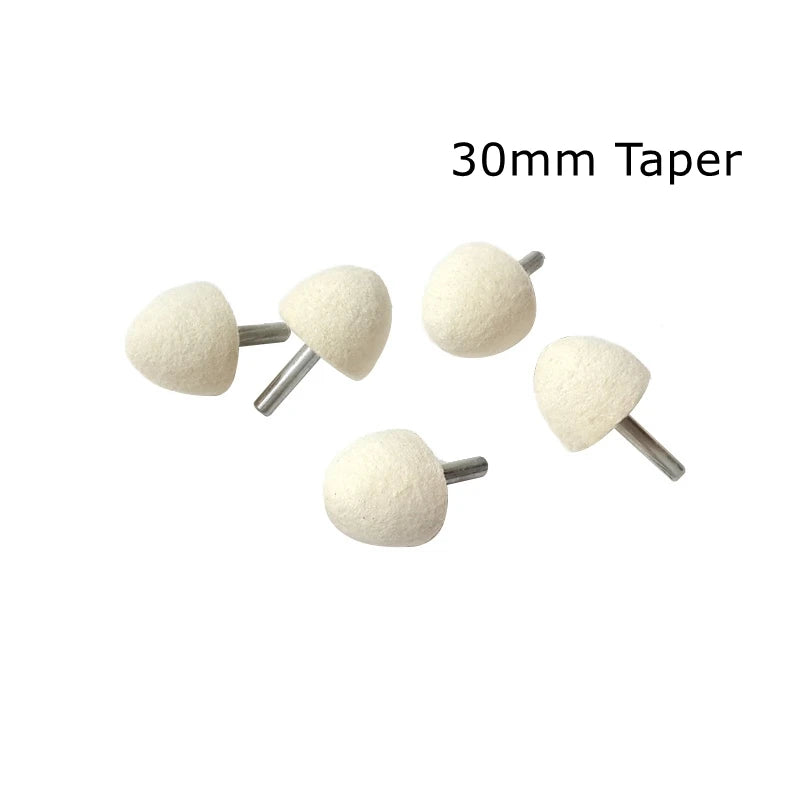 10-Piece Wool Felt Buffing Wheels – 6mm Shaft Die Grinder Set