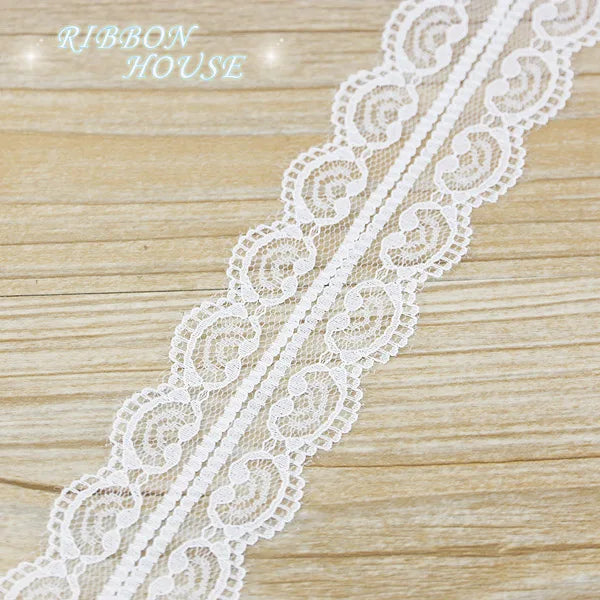 White Lace Organza Ribbon 5 Yards – Gift & Wedding Craft Decor
