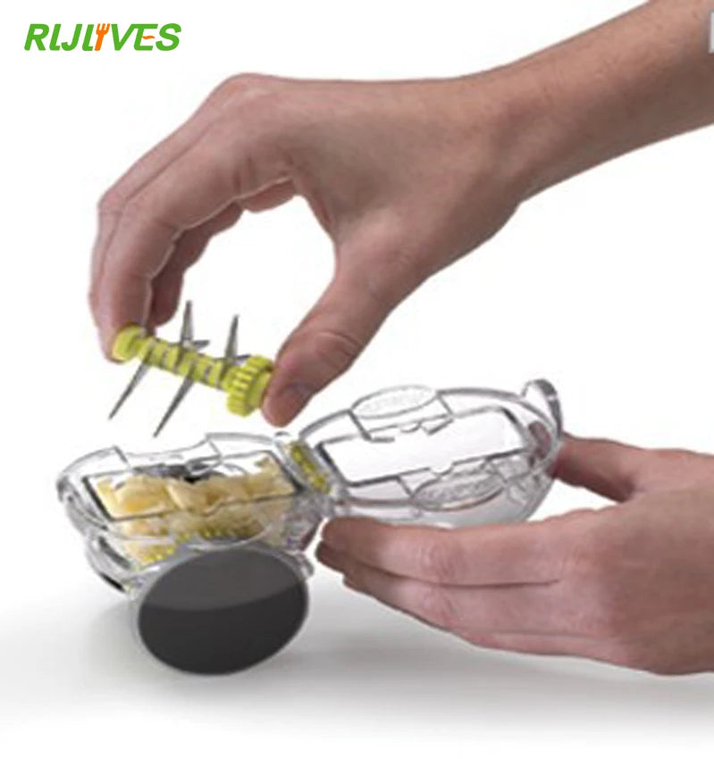 Mini Garlic Chopper Crusher & Grater – Stainless Steel Press Tool