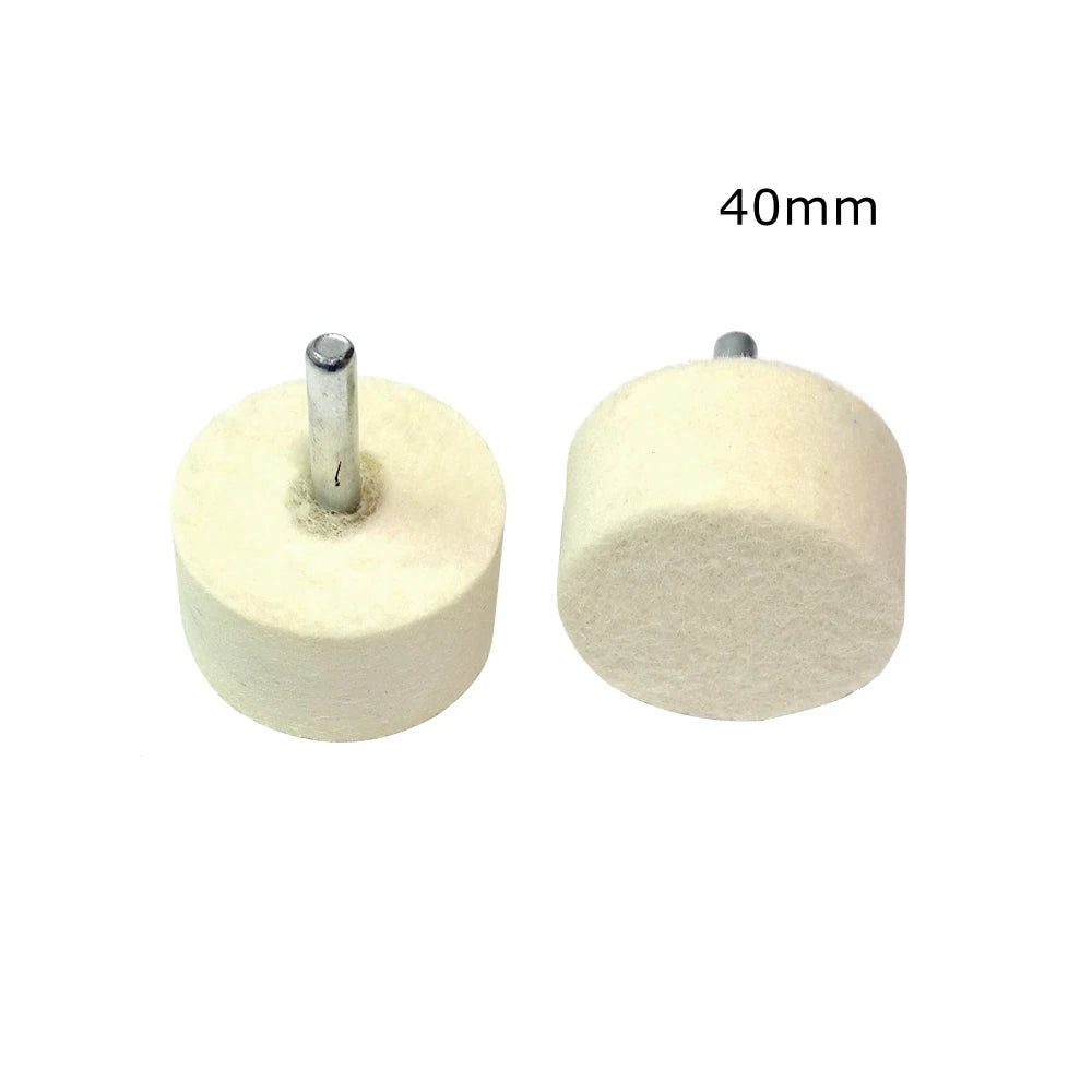 10-Piece Wool Felt Buffing Wheels – 6mm Shaft Die Grinder Set