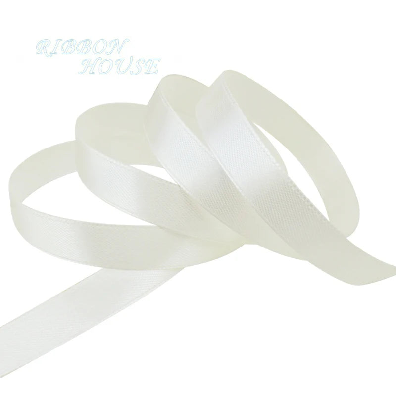 Ivory Satin Ribbon 25 Yards – Gift Wrap, Wedding & Holiday