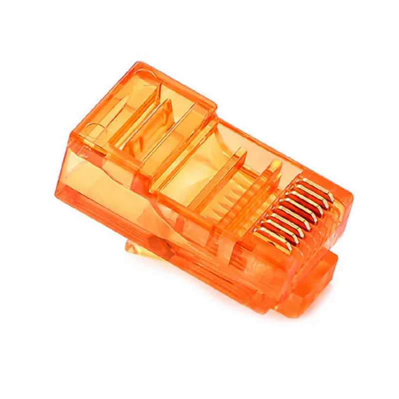 RJ45 Gold-Plated Network Connectors Cat5/Cat5e – 50 or 100 Pack